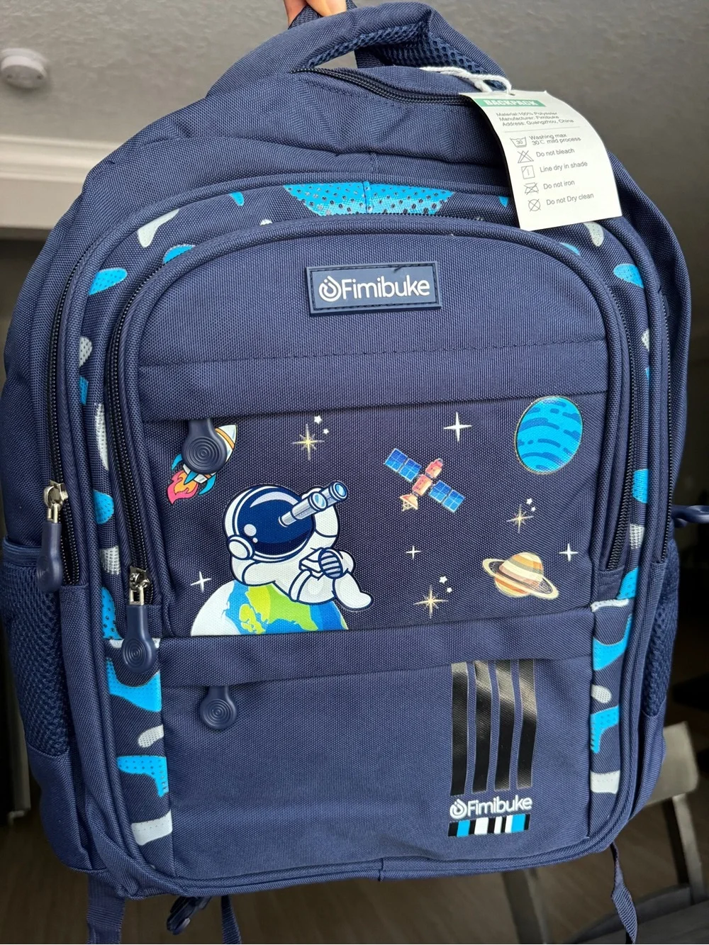 Fimibuke Boys 3-Piece Water-Resistant Backpack Set *NEW* Space themed